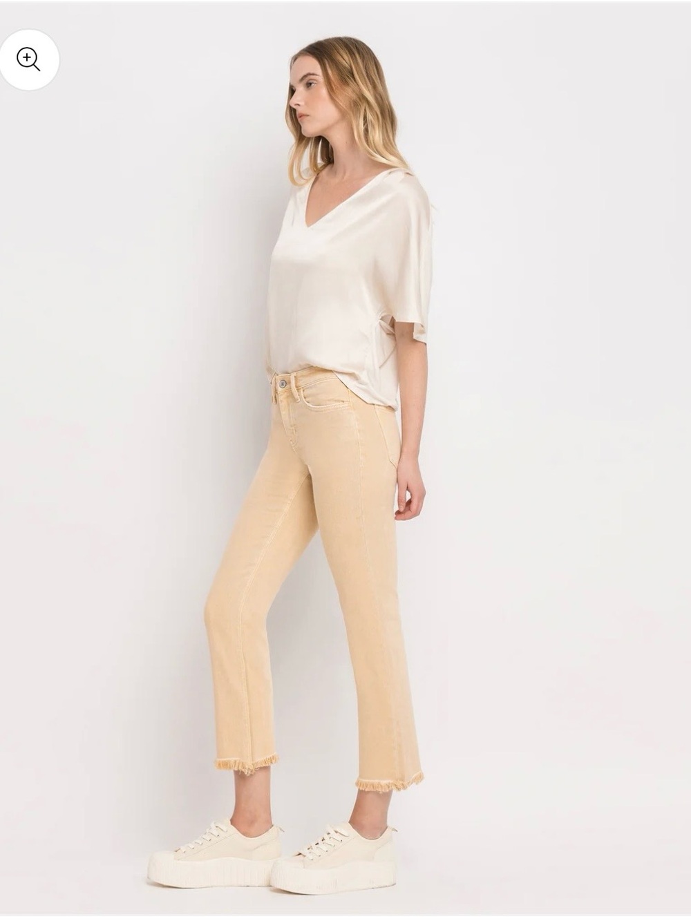 Vervet “Sun Beige” Mid-rise Crop Colored Jeans Sz 28